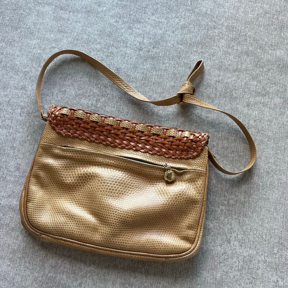 Walter Katten Made in Italy Woven Leather Crossbody Purse - Picture 8 of 8